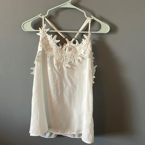 Floral accent a tank top